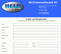 Formular, um die Dieselpartikelfilter - Reinigung zu beauftragen